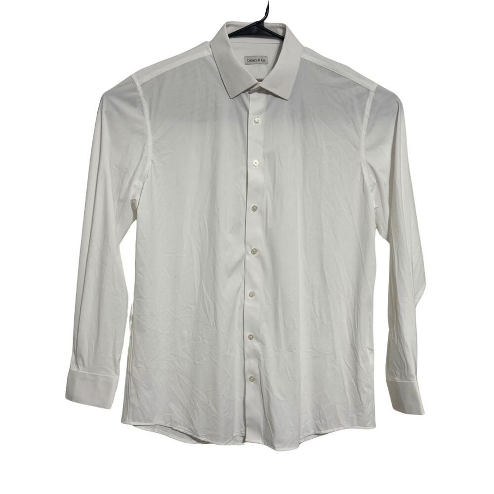Collars & Co Mens Large White Apex Long Sleeve Performance Shirt NWOT - Picture 2 of 7